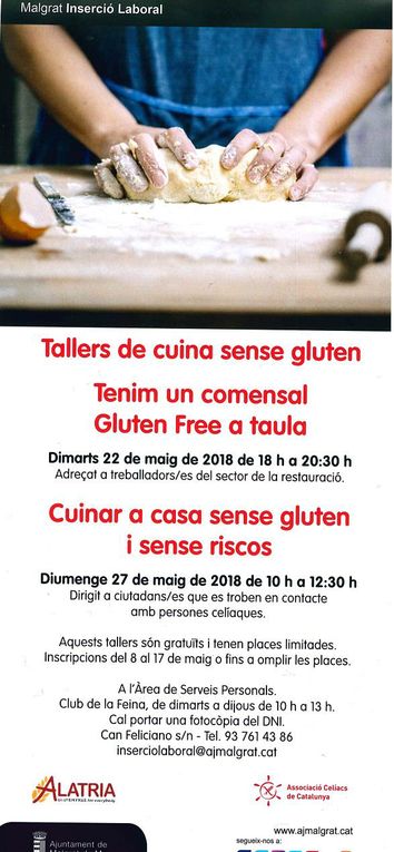 Obertes les inscripcions per als tallers de cuina sense gluten