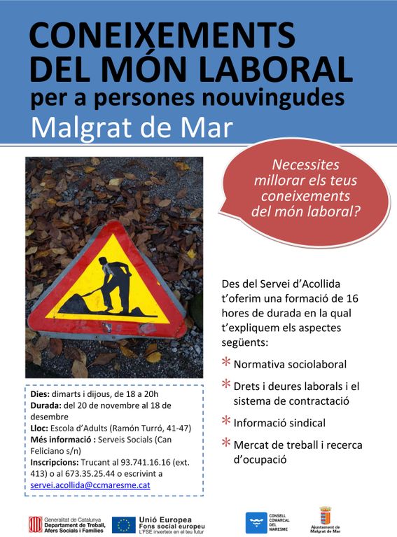 Nou curs de coneixement del món laboral per a persones nouvingudes 