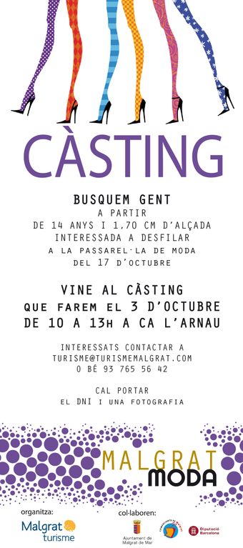Càsting per trobar models per a la desfilada, aquest dissabte 
