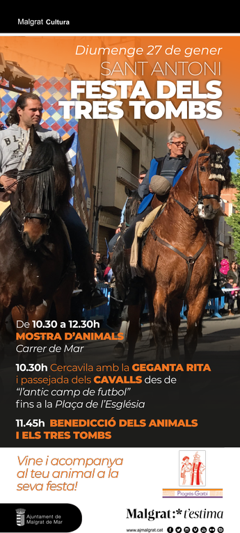 La Festa dels Tres Tombs, el pròxim 27 de gener