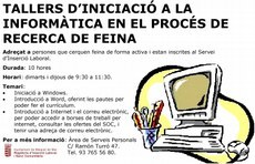 Tallers d'informàtica en el procés de recerca de feina         