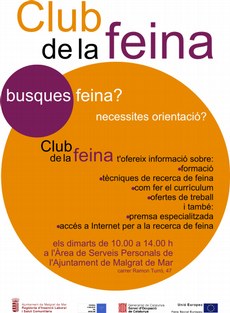 El Club de la Feina es posa en funcionament demà          