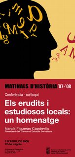 Matinal d'història dedicada als erudits i estudiosos locals, aquest diumenge         