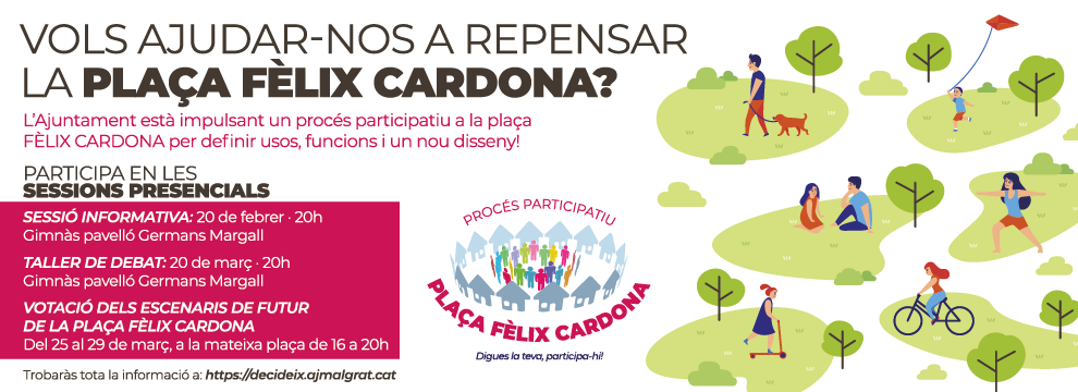 Procés participatiu per renovar la plaça Fèlix Cardona