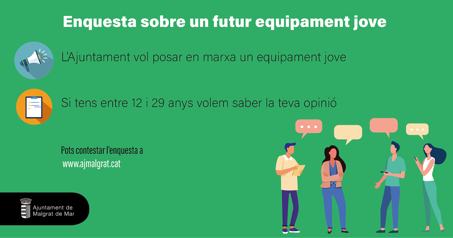 Joventut obre una enquesta per conèixer l'opinió dels joves sobre un futur equipament 