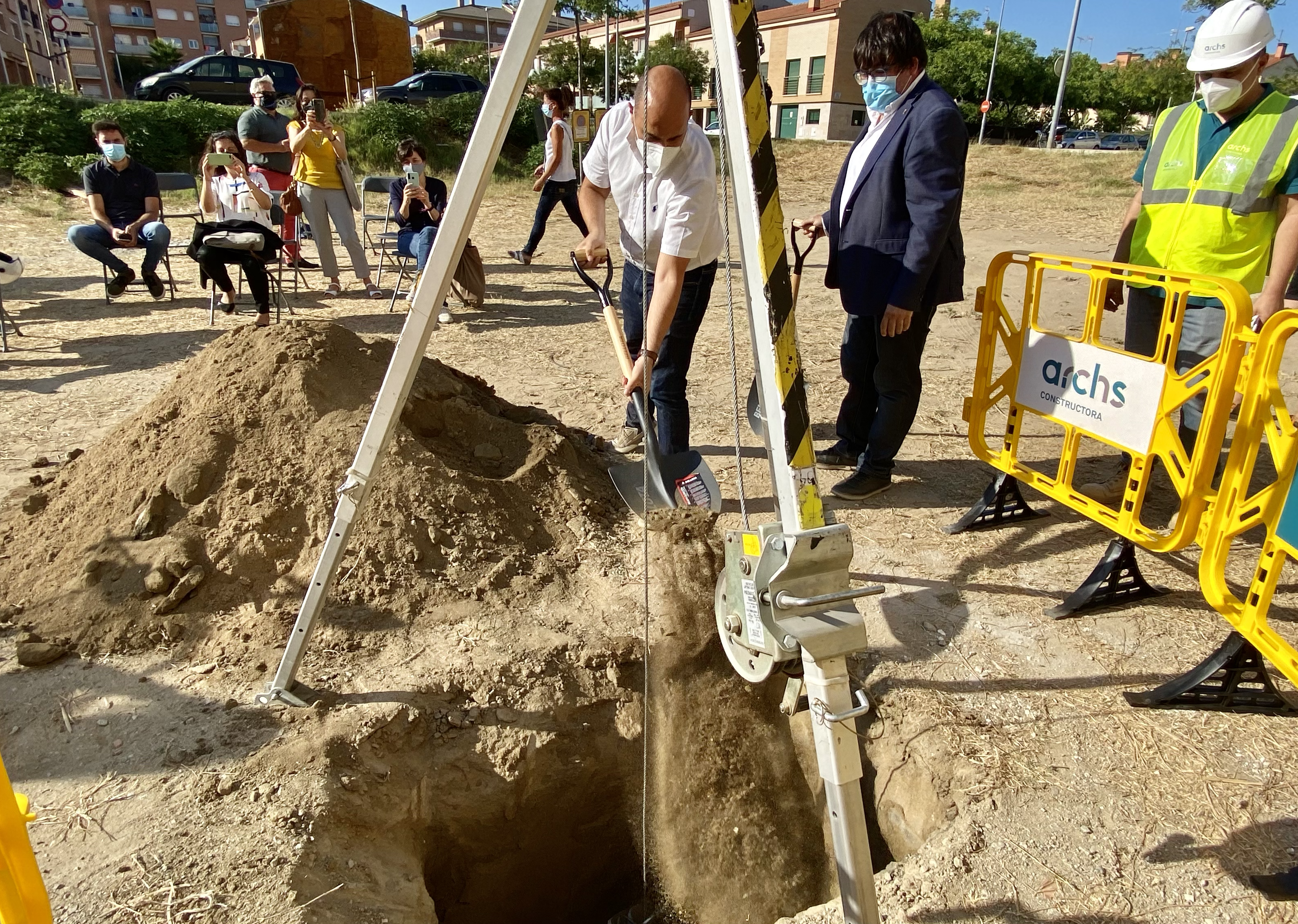 Col·locació de la primera pedra dels primers habitatges socials que projecta l'Ajuntament 