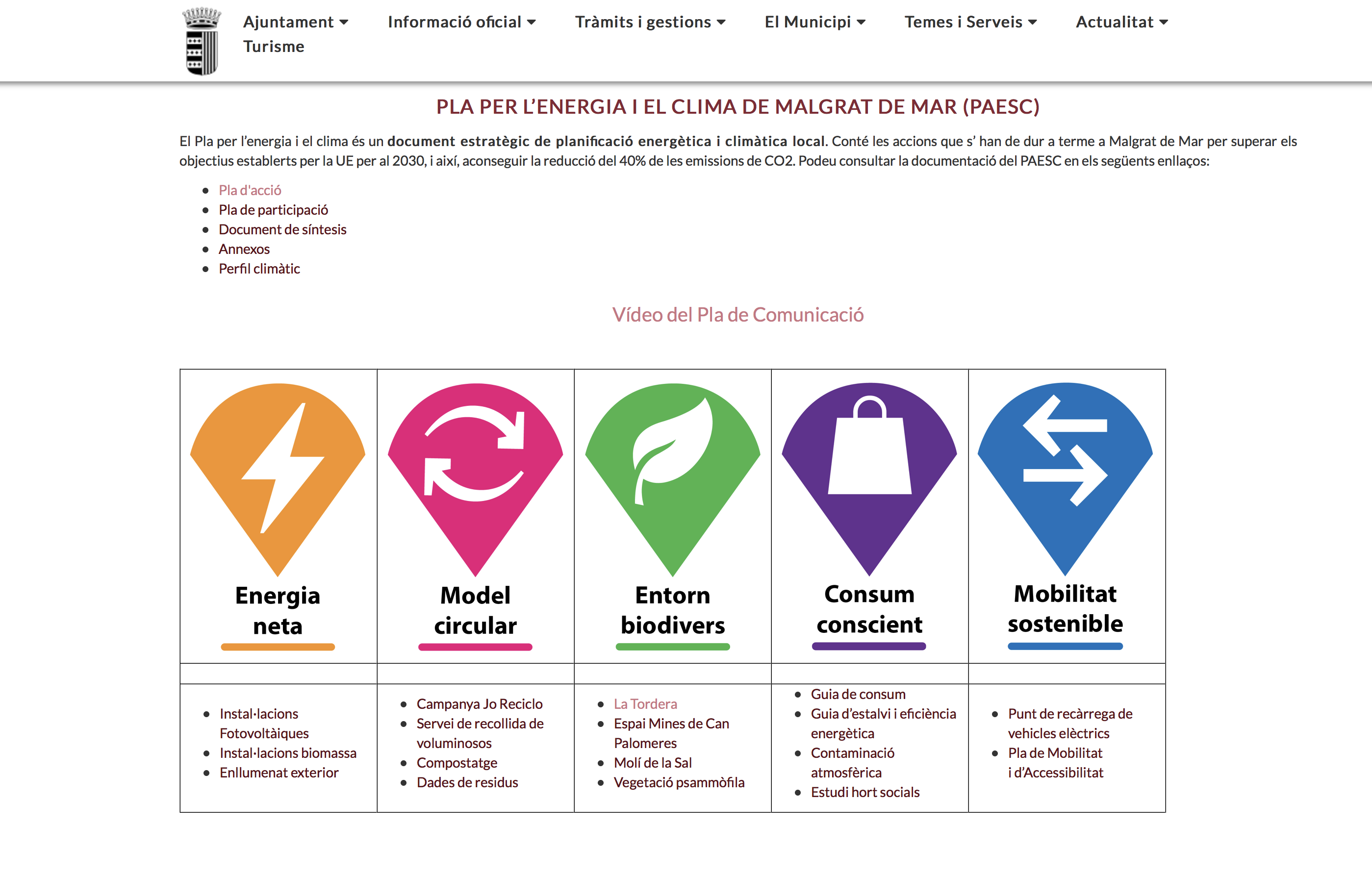 La Regidoria de Medi Ambient estrena nou espai web