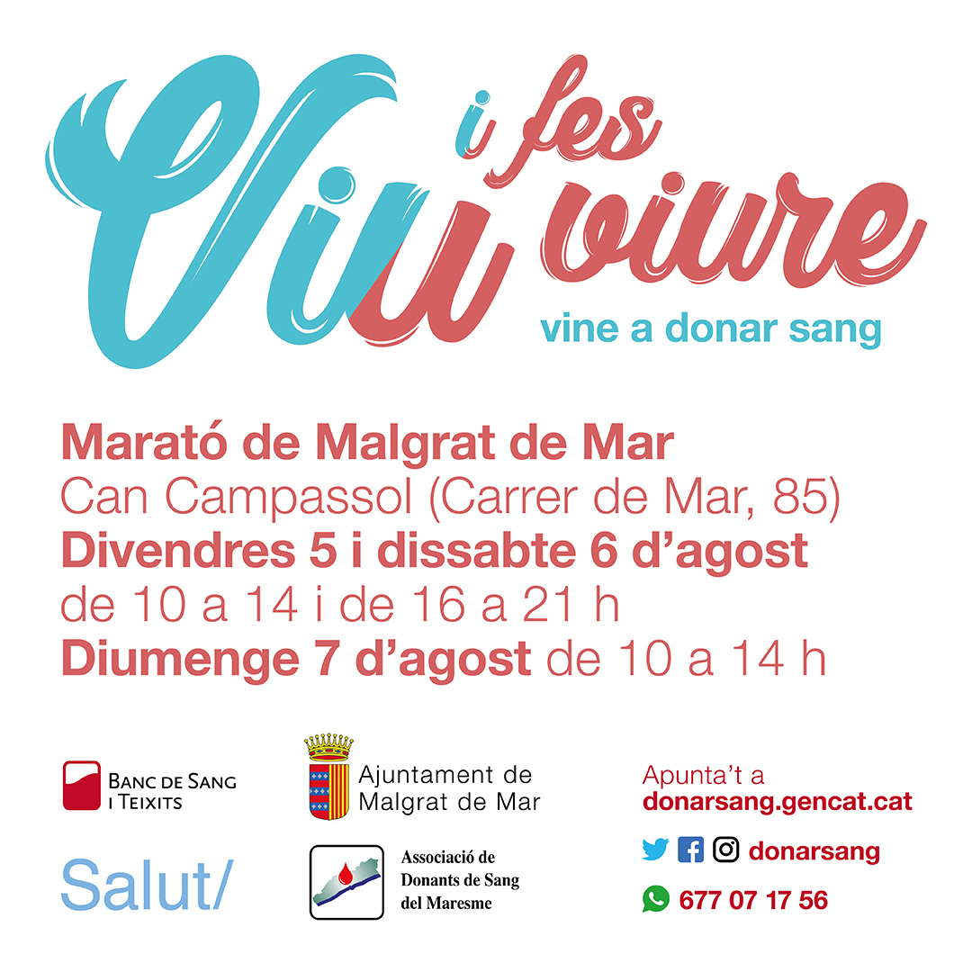 La Marató del Banc de Sang de Sant Roc s'allargarà tres dies 