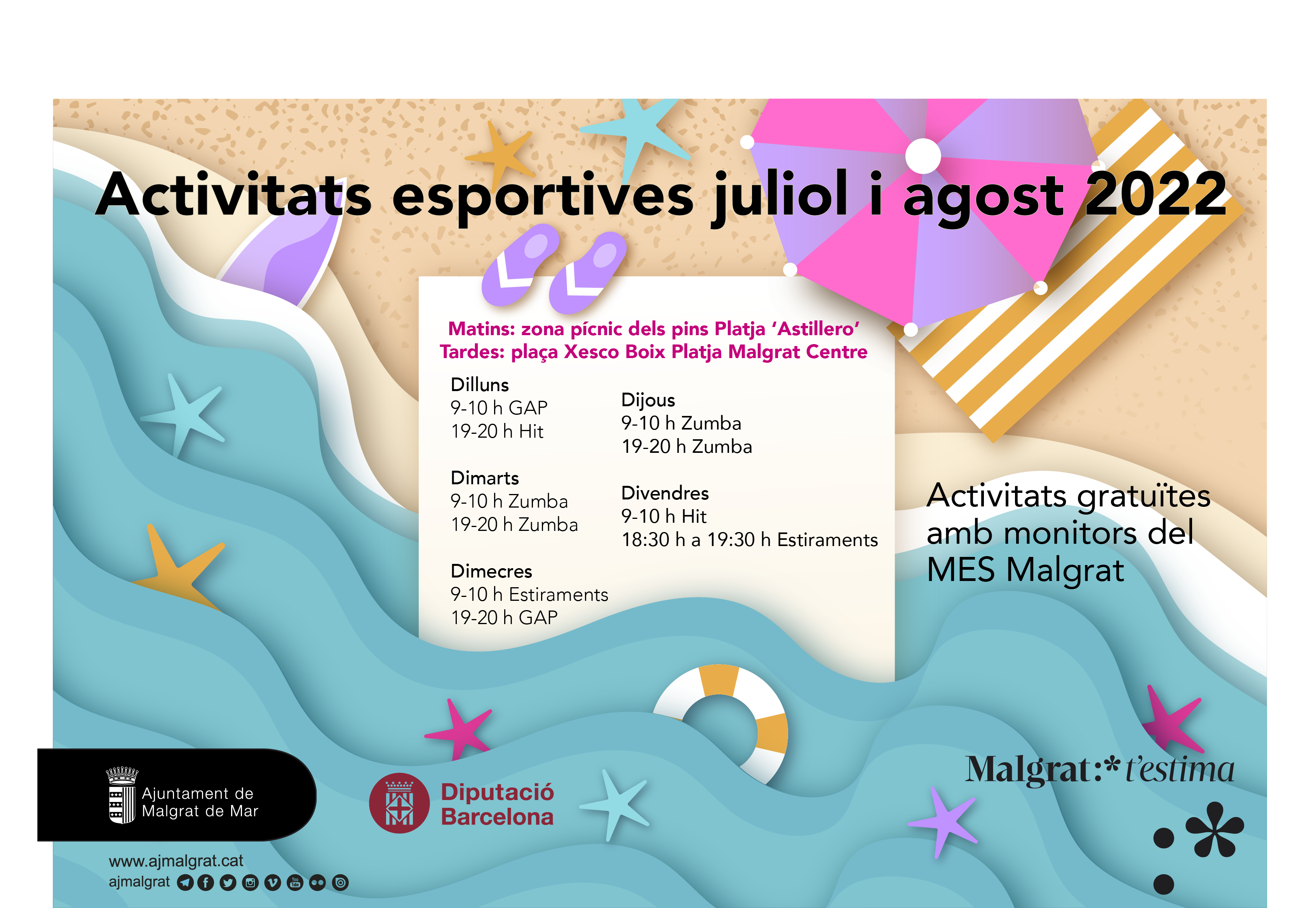 Esports torna a organitzar activitats gratuïtes a la platja de dilluns a divendres durant juliol i agost