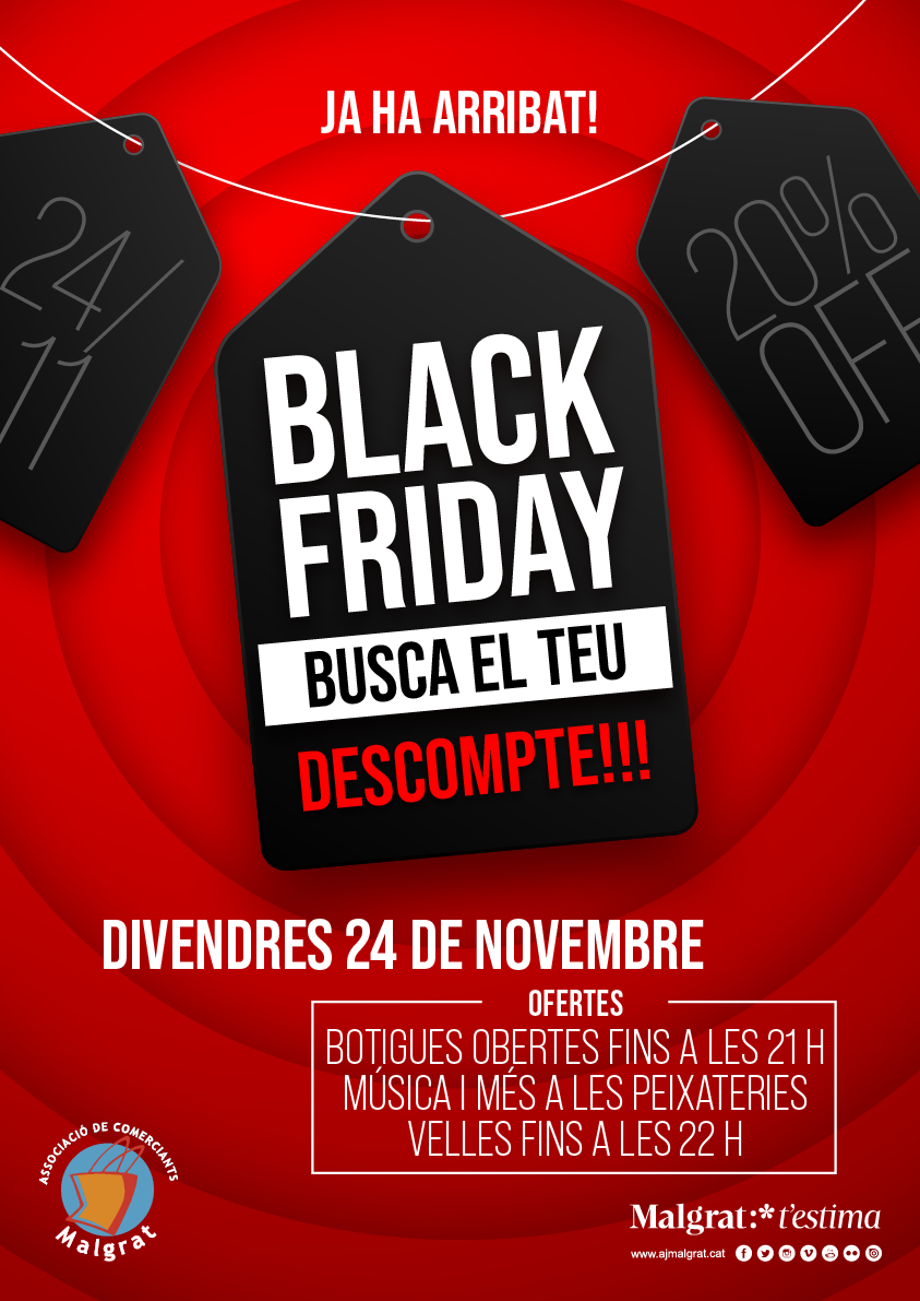 Els botiguers celebren divendres el Black Friday amb el suport de la Regidoria de Comerç