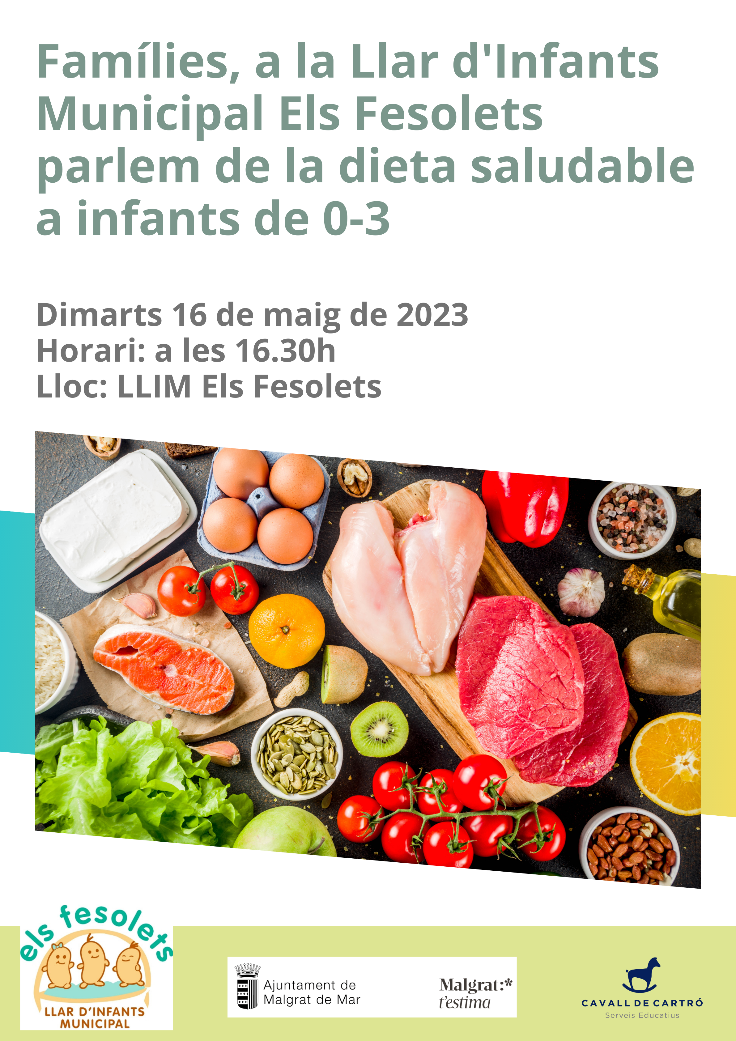 La Llar d'Infants Municipal organitza una xerrada sobre alimentació saludable entre els 0 i 3 anys