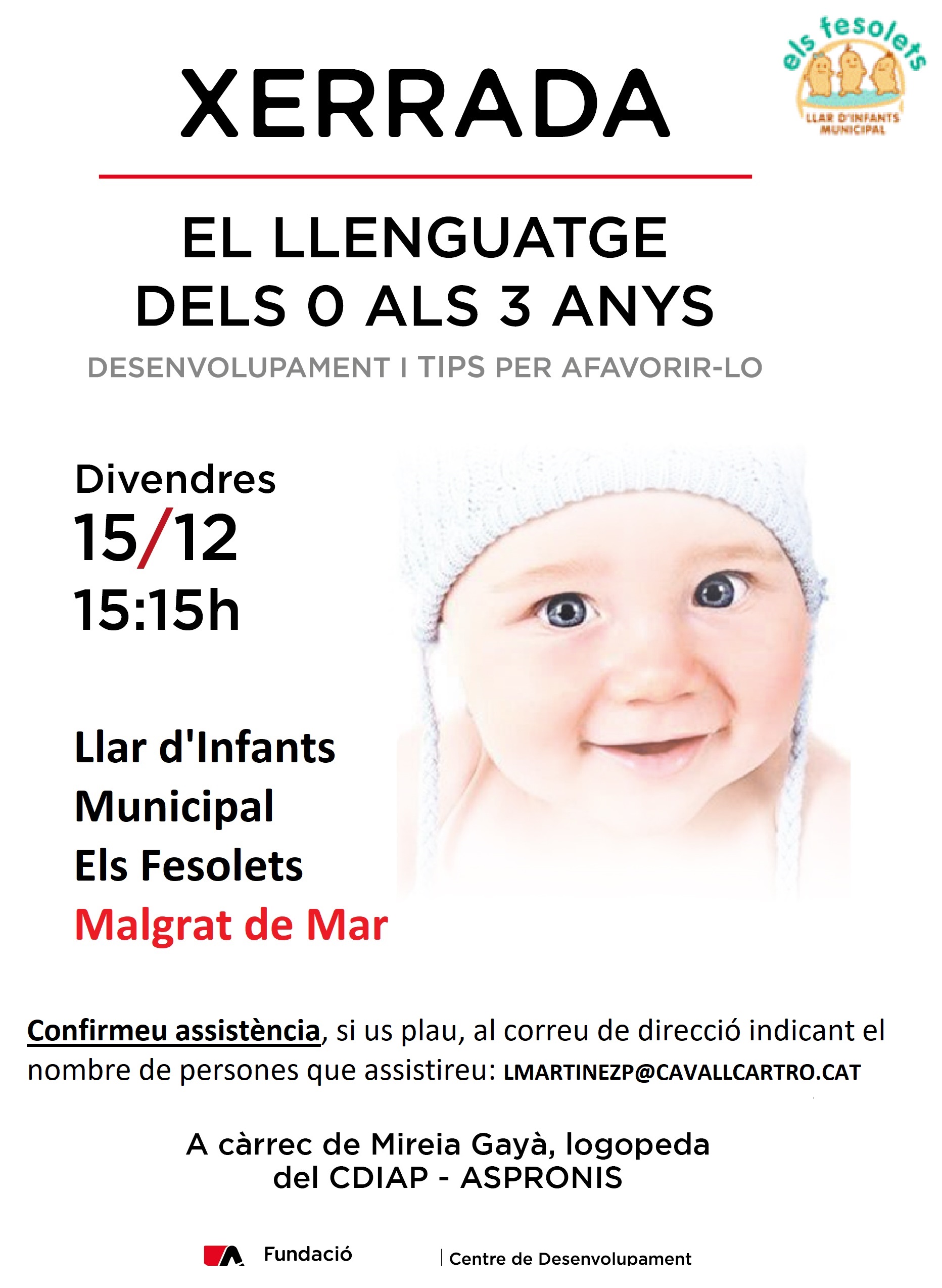 Xerrada per a famílies amb infants de 0 a 3 anys